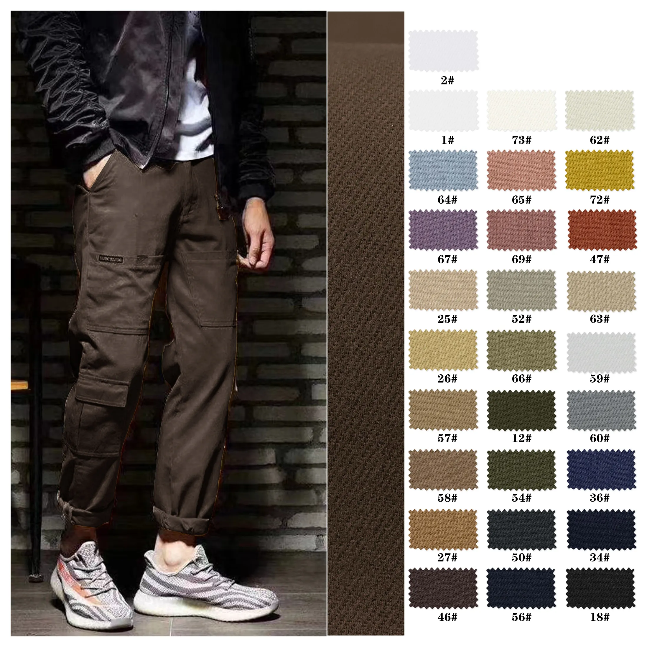 Competitive Price Middle Weight Four Season Hot Sale Carbon Peach Cavalry Twill Korean Cotton Cloth For Male