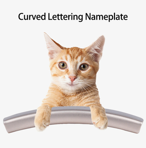 Collier de chat personnalisé de couleur dégradée sécurité anti-perte en silicone souple avec plaque signalétique réglable d'impression de style tactique - Product Image 3