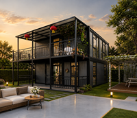 Casa Contenedor de Lujo de Dos Pisos, 20 pies/40 pies, Expandible, Plegable, Prefabricada, Villa Modular Pequeña para Residencia, Resort o Hotel