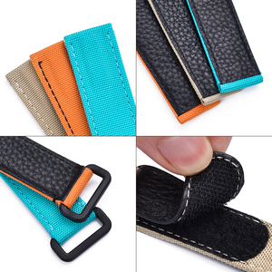 Correa de Reloj de Nailon y Cuero Transpirable, Ajustable y Cómoda de 20 mm, con Cierre de Gancho y Bucle para <span class=keywords><strong>Rolx</strong></span>, MZDTIMK - Product Image 2