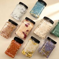Garam Mandi Aromaterapi Mineral Himalaya & Garam Laut dengan Kelopak Mawar 1000g untuk Tubuh, Dikemas dalam Wadah Plastik, Bentuk Granul