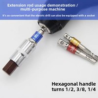 Adaptateur/Extension de douille à chocs 3-en-1 : Transformez votre perceuse en visseuse à écrous haute vitesse – Douilles 1/4 ", 3/8 ", 1/2 " pour perceuse