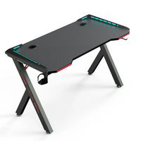 Escritorio para Juegos Wquantum con Luces LED RGB de 256 Colores, Mesa para E-Sports