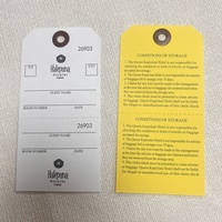 Étiquette d'expédition en papier spécial renforcé avec logo personnalisé, fil intégré, perforable, avec œillet et ficelle