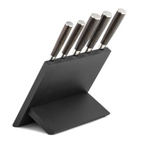 Rangement propre et bien rangé pour la cuisine Porte-bloc de couteaux magnétique en MDF noir pour ranger toutes sortes de couteaux