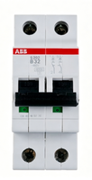 Disjoncteur miniature ABB S202-B32 32A bipolaire type B, capacité de coupure 6kA, 400V pour armoire de distribution industrielle