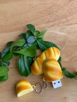Clé USB 2.0 portable en forme de pain mignon, 128 Go 64 Go, modèle alimentaire adorable, clé USB porte-clés