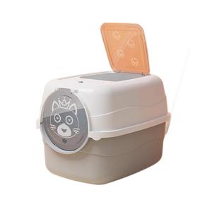 Extra große, vollständig geschlossene Katzen toilette Desodor ie rende und spritzwasser geschützte Plastik toilette mit Sand Kitten Cat Supplies - Product Image 1