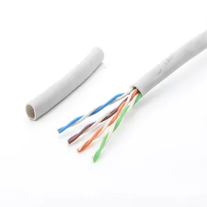 Cat5e U/UTP 24AWG Kabel Jaringan 305M 0.5Mm BC Tembaga Lulus Uji Saluran 100M Perm.Link IP Kamera Kabel POE