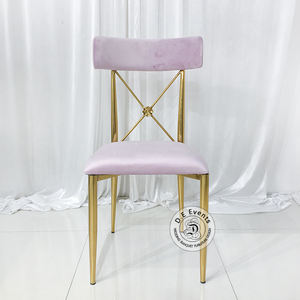 DE nuovo Design di lusso <span class=keywords><strong>Brooklyn</strong></span> oro acciaio inossidabile croce retro banchetto sedia di nozze con cuscino di colore - Product Image 3