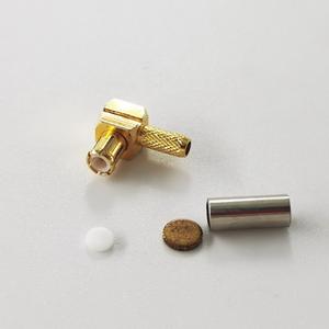 Разъем MCX (штекер) угловой обжимной для кабелей RG316, RG174, диапазон 6 ГГц, для радиочастотных систем - Product Image 4