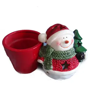 Ceramic Santa Claus Flower Pot Decorations Hand Painted Ceramic Christmas Flower Pots Hand Painted Ceramic Jars Garden Decor
