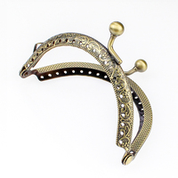 8.5CM Arc Vintage métal baiser fermoir pièce sac sac à main cadre fermoir embrayage fermoir sac pour bricolage artisanat sac à main poignée couture artisanat Stock