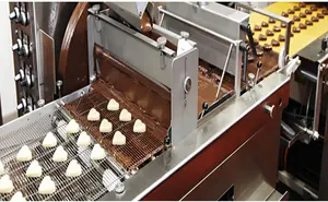Çikolata damla cips yapma yatırma makinesi/şeker çikolata kaplama makinesi çikolata kaplama makinesi