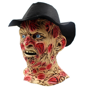 Máscara de <span class=keywords><strong>Freddy</strong></span> con Sombrero de Fábrica Original, Máscara de Látex de <span class=keywords><strong>Krueger</strong></span>, Máscara de Terror para Cosplay, Disfraz de <span class=keywords><strong>Freddy</strong></span> para Halloween - Product Image 2