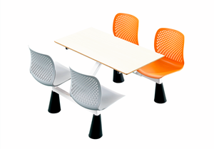 Vente en gros de cantine scolaire Personnel d'entreprise Salle à manger d'affaires Salle à manger design Respectueux de l'environnement Table Chaise pour 4 personnes - Product Image 5