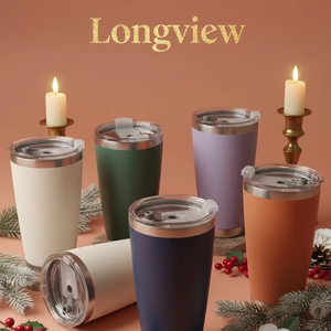 แก้วกาแฟสแตนเลสขนาด 20 ออนซ์ พร้อมฝาปิด แก้วสแตนเลสพร้อมฝาปิด สินค้าขายดีประจำปี 2024 แก้วเก็บความร้อนสุญญากาศ - Product Image 1