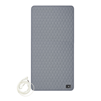 Surmatelas matelassé gris en cuir PU avec sangles élastiques, tapis de mise à la terre conducteur pour lit, taille personnalisée OEM/ODM