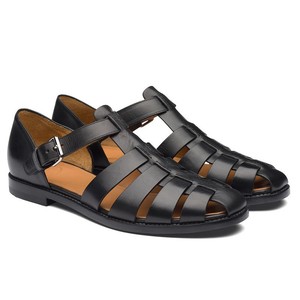 Productos en Tendencia 2025 Sandalias de Verano para Hombre Zapatos Planos de Cuero Transpirable Estilo <span class=keywords><strong>Casual</strong></span> para Caminar al Aire Libre - Product Image 1