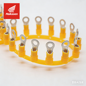 Terminales de Anillo Recubiertos de Estaño con Aislamiento de Nailon <span class=keywords><strong>RVN</strong></span>, 2000 Unidades/Rollo, AWG (14-12), 600V, Material de Cobre, Color Negro para Automoción - Product Image 4
