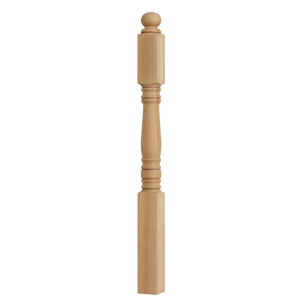 Chất lượng cao tùy chỉnh trong nhà gỗ rắn newel bài viết thiết kế hiện đại cao cấp lan can gỗ cho cầu thang OEM/ODM nhà máy - Product Image 1