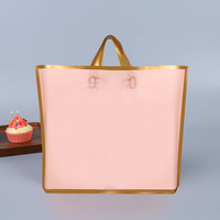 Sacs cadeaux de shopping haut de gamme en toile mate blanche double couche givrée à bord doré, style chinois, sans plastique, pour vêtements et chaussures