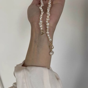 Collar de Perlas de Estilo Barroco de Diseño, Luz Natural Intensa con Cadena de Clavícula de Oro de 14K con Inyección de Estilo Retro Francés, Regalo Perfecto - Product Image 4