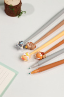 Pulpen Gel Hewan Hutan Lucu KUKI, Kartun Pelajar Lucu, Alat Tulis Kawaii Kartun