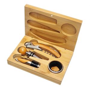 Factory Direct Supply Red <b>Wine</b> Tools 5-piece <b>Gift</b> Bottle Opener <b>Wine</b> <b>Set</b> Multi-functional Portable Folding Stainless Steel - Product Image 2