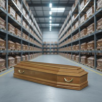 Ataúd Funerario Personalizado de Estilo Europeo para Adultos, Tallado en Madera Ecológica, Incluye Estilo Americano