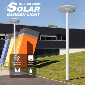 2024屋外ガーデンランプ最終モデル防水Ip65ソーラーUFOパワーLEDガーデン街路灯ランプポール9W15W30W 45W