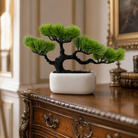 Simulation de pin en pot, décoration de bureau, bonsaï de pin artificiel, décoration intérieure