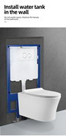 WC suspendu mural en céramique de style européen moderne pour salle de bain