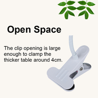 Lampe de table à bras articulé avec minuterie à intensité variable, LED alimentée par USB, avec pince
