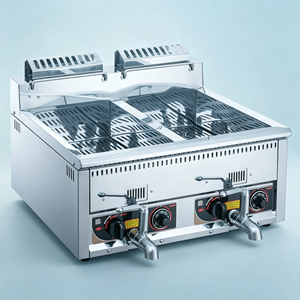 Fritadeira a Gás de Bancada com Grande Capacidade 12L+12L, 2 Cestos, para Fritar Batatas Fritas, com Controle de Temperatura - Product Image 6