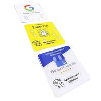 Papan Menu Akrilik Kode QR NFC Tanpa Kontak NTAG213/215, Stand Media Sosial NFC, Kartu Ulasan Google NFC, Pelat Ulasan Google INS