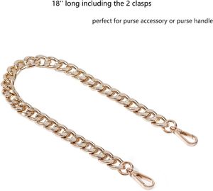 Xiazw Medium Size Fabulous Metal Shoulder Crossbody Purse <b>Strap</b> <b>Replacement</b> <b>Bag</b> Chain Accessories Gold - Product Image 2