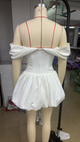 Robes de Soirée Épaules Dénudées et Col en V Sexy pour Dames 2025, Robes de Fête Club Moulantes avec Baleines, Robe d'Anniversaire de Luxe, Robe de Soirée Élégante pour Femmes
