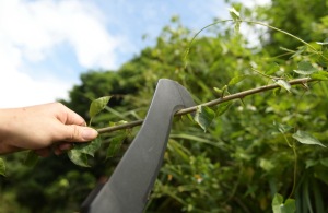 Hache-brosse de 20,5 pouces avec manche en fibre de verre, faucille de jardin, hache à pointe de billard, crochet à brosse - Product Image 6