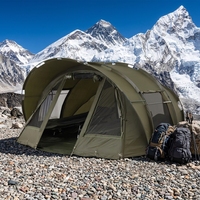 Carpa Integrada para Acampar y Pescar con Protección Contra Mosquitos, Fácil de Instalar, Estructura de Acero y Tela Oxford