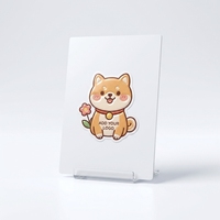 Autocollants de transfert UV DTF personnalisés avec logo, animaux mignons, en relief 3D, imperméables, pour bouteilles d'eau, ordinateurs portables, décoration de café