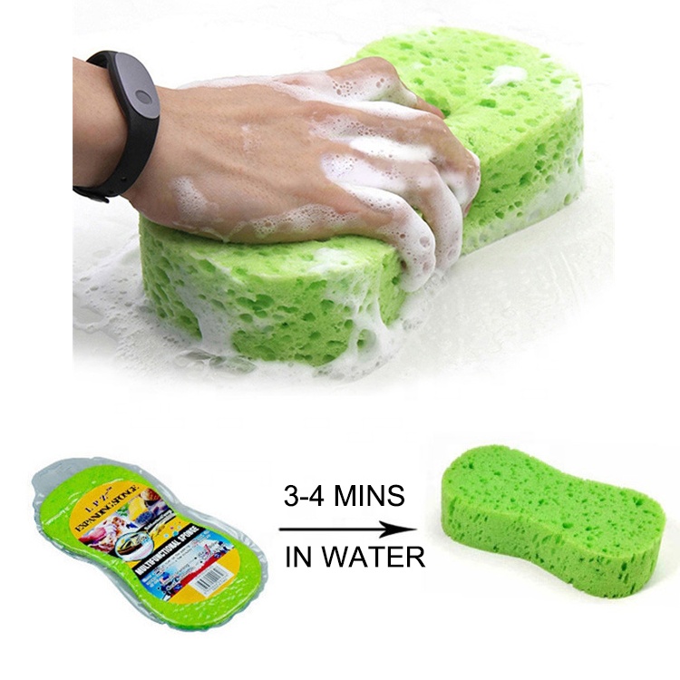 Инструмент для очистки с высоким уровнем впитывания, мягкая компрессионная целлюлоза, Волшебная Чистящая губка для мытья автомобиля