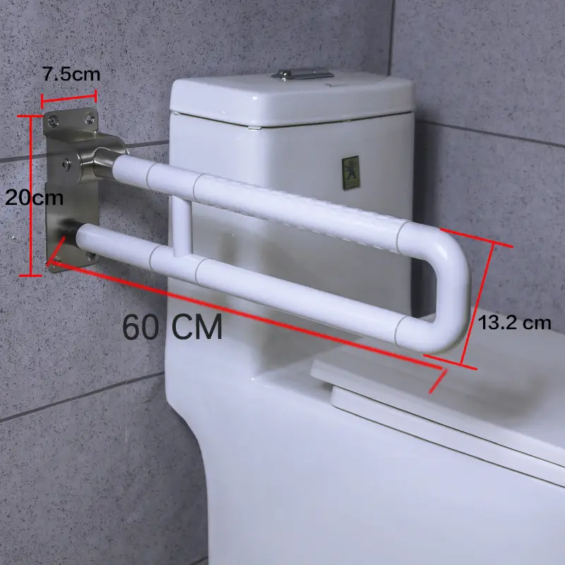 Orang tua Toilet aksesoris penghalang bebas pegangan tangan lipat dinding dipasang Keselamatan rel kamar mandi ambil bar untuk penyandang cacat