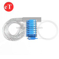 1x32 SC/APC 1m SC UPC GPON tabung baja 0.9mm Mini PLC pemisah serat optik