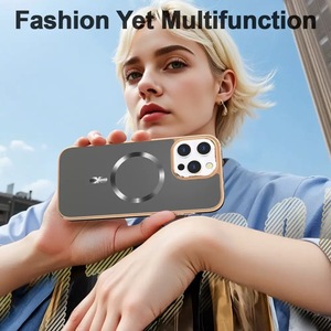 Tẩy tế bào chết Electroplated CD Pattern Magnetic trường hợp điện thoại cho 16Promax điện thoại di động Trường hợp for15pro bao gồm cho iphone17 Pro Max - Product Image 5