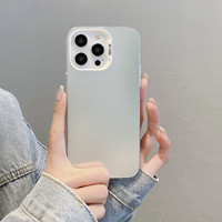 Coque Luxueuse Effet Aurore Mat Translucide pour iPhone 11 12 13 14 15 Plus Pro Max XR XS X, Bumper Rigide Antichoc
