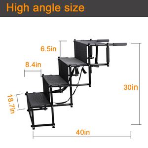 Lager verstellbare grenz überschreitende Auto halterung Tragbare Hundes tufen Robustes Metall Oxford Stoff Faltbare Lagerung Haustier Auto Kletter leiter - Product Image 2