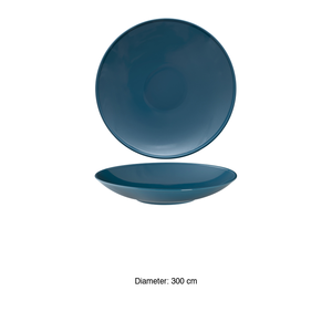 Coup Deep Plate Bleu Pétrole 30 cm Nouvelle Cuisine M1934 - Product Image 3
