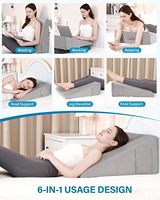 Bettkeil kissen zum Schlafen, 12-Zoll-Keilkissen für nach der Operation, saurer Rückfluss, Schnarchen, Memory Foam Top Triangle Kissen