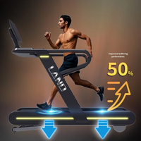 Tapis de course intelligent avec surveillance de la fréquence cardiaque, silencieux, électrique, en acier, pour usage domestique et commercial, idéal pour la remise en forme à domicile